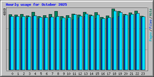 Hourly usage for October 2025